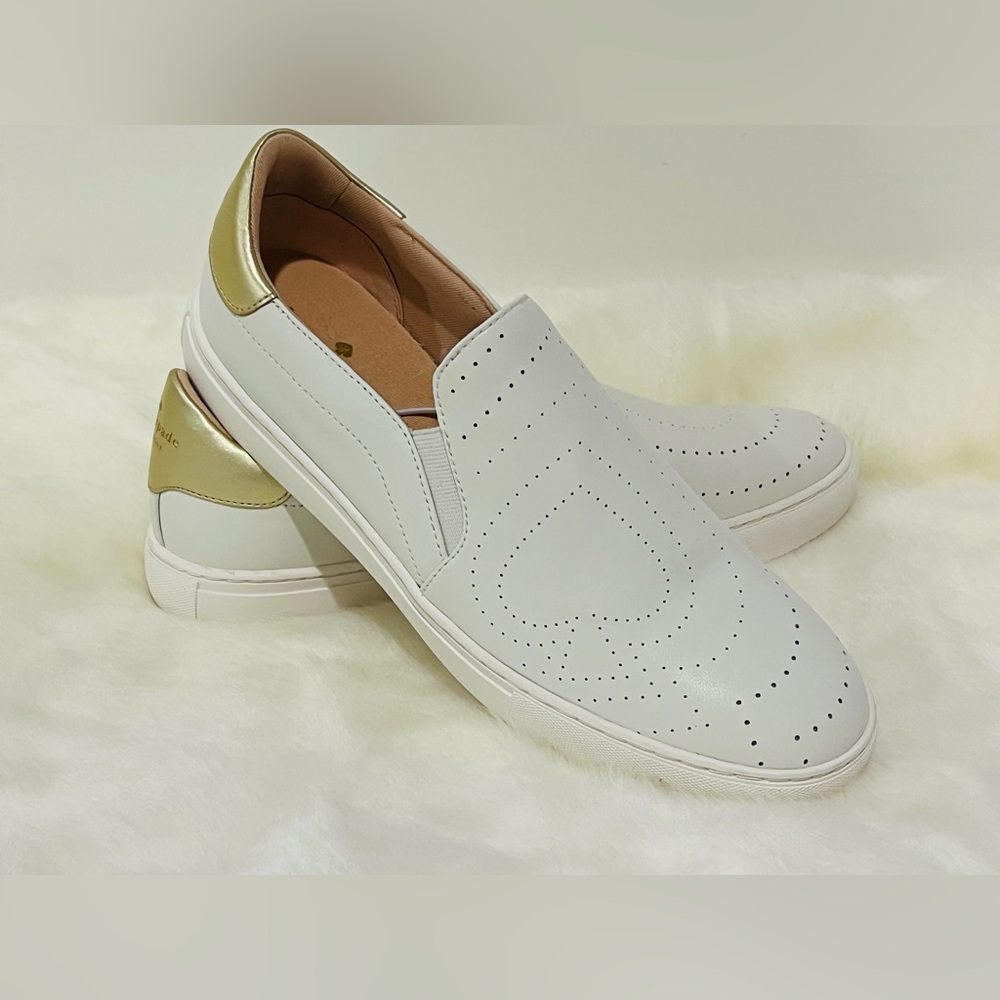 New! Super comfy and chic Kate Spade Azores Perforated slip on sneakers!